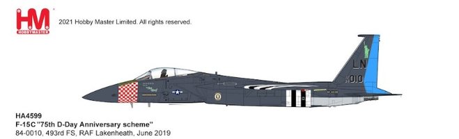 McDonnell Douglas F15E Streik Eagles " D-Day 75th Anniversary Schema " 493. FS, RAF